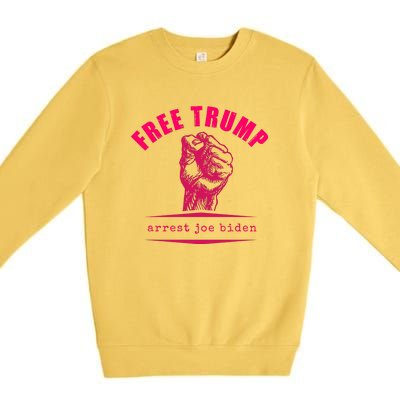 Free Donald Trump MAGA Conservative Premium Crewneck Sweatshirt