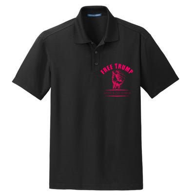 Free Donald Trump MAGA Conservative Dry Zone Grid Polo