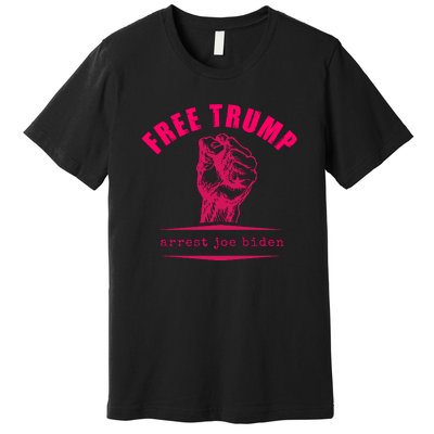 Free Donald Trump MAGA Conservative Premium T-Shirt