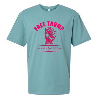 Free Donald Trump MAGA Conservative Sueded Cloud Jersey T-Shirt