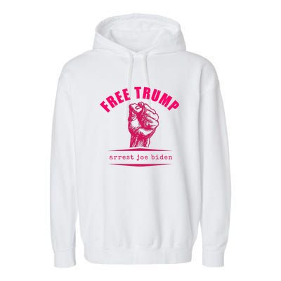 Free Donald Trump MAGA Conservative Garment-Dyed Fleece Hoodie