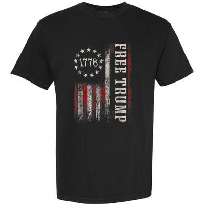 Free Donald Trump Republican Support Pro Trump Garment-Dyed Heavyweight T-Shirt