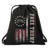 Free Donald Trump Republican Support Pro Trump Drawstring Bag