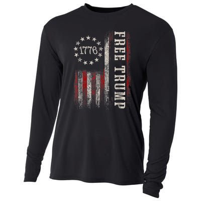 Free Donald Trump Republican Support Pro Trump Cooling Performance Long Sleeve Crew