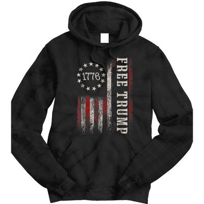 Free Donald Trump Republican Support Pro Trump Tie Dye Hoodie