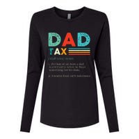 Funny Dad Tax Definition Retro Vintage Womens Cotton Relaxed Long Sleeve T-Shirt