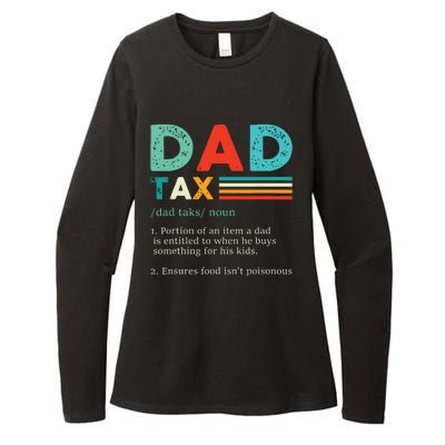 Funny Dad Tax Definition Retro Vintage Womens CVC Long Sleeve Shirt