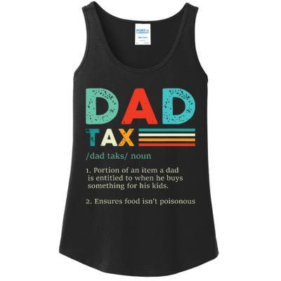 Funny Dad Tax Definition Retro Vintage Ladies Essential Tank