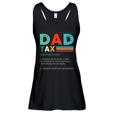 Funny Dad Tax Definition Retro Vintage Ladies Essential Flowy Tank