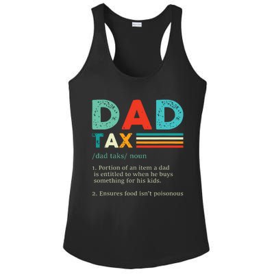 Funny Dad Tax Definition Retro Vintage Ladies PosiCharge Competitor Racerback Tank