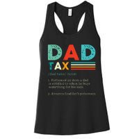 Funny Dad Tax Definition Retro Vintage Women's Racerback Tank