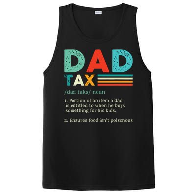 Funny Dad Tax Definition Retro Vintage PosiCharge Competitor Tank