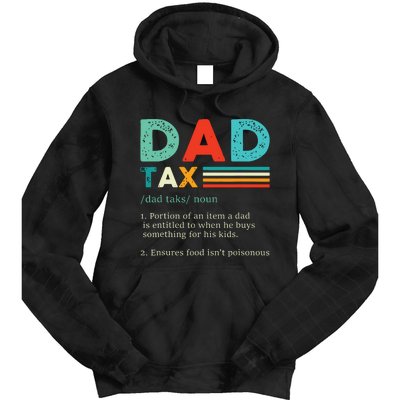 Funny Dad Tax Definition Retro Vintage Tie Dye Hoodie