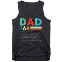 Funny Dad Tax Definition Retro Vintage Tank Top