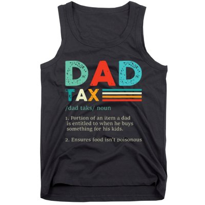 Funny Dad Tax Definition Retro Vintage Tank Top