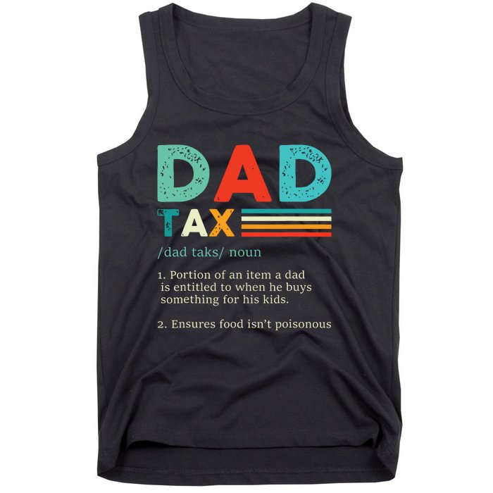 Funny Dad Tax Definition Retro Vintage Tank Top