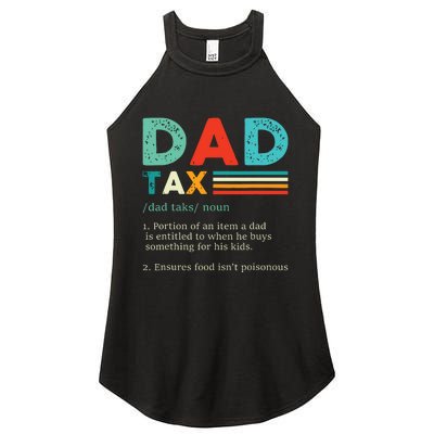 Funny Dad Tax Definition Retro Vintage Women's Perfect Tri Rocker Tank