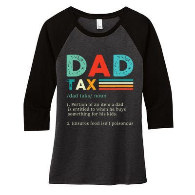 Funny Dad Tax Definition Retro Vintage Women's Tri-Blend 3/4-Sleeve Raglan Shirt