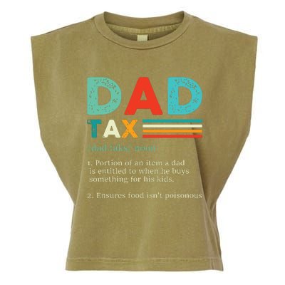 Funny Dad Tax Definition Retro Vintage Garment-Dyed Women's Muscle Tee