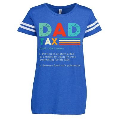 Funny Dad Tax Definition Retro Vintage Enza Ladies Jersey Football T-Shirt