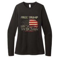 Free Donald Trump Republican Support Womens CVC Long Sleeve Shirt