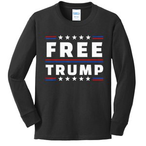 Free Donald Trump Republican Support Funny Kids Long Sleeve Shirt