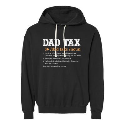 Funny Dad Tax Definition Retro Vintage Garment-Dyed Fleece Hoodie