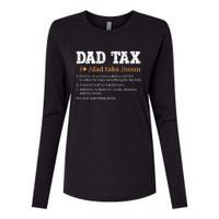 Funny Dad Tax Definition Retro Vintage Womens Cotton Relaxed Long Sleeve T-Shirt