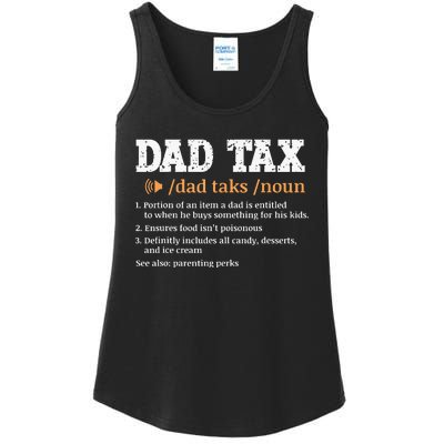 Funny Dad Tax Definition Retro Vintage Ladies Essential Tank