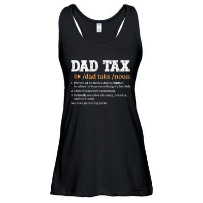 Funny Dad Tax Definition Retro Vintage Ladies Essential Flowy Tank