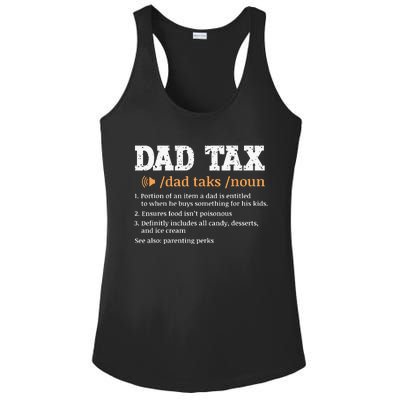 Funny Dad Tax Definition Retro Vintage Ladies PosiCharge Competitor Racerback Tank