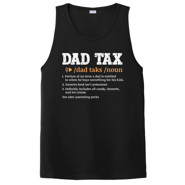 Funny Dad Tax Definition Retro Vintage PosiCharge Competitor Tank