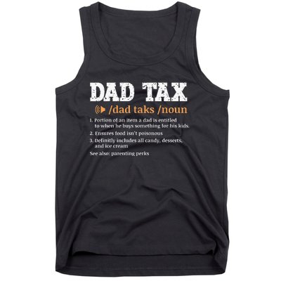 Funny Dad Tax Definition Retro Vintage Tank Top