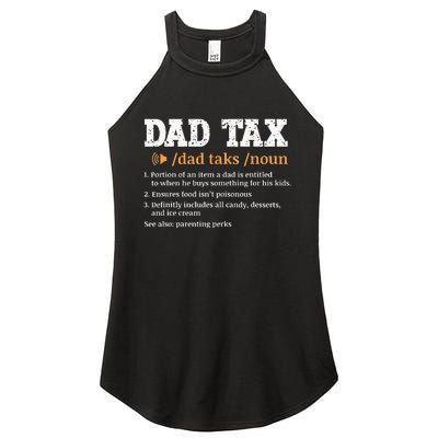 Funny Dad Tax Definition Retro Vintage Women's Perfect Tri Rocker Tank