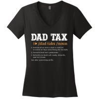 Funny Dad Tax Definition Retro Vintage Women's V-Neck T-Shirt