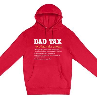 Funny Dad Tax Definition Retro Vintage Premium Pullover Hoodie