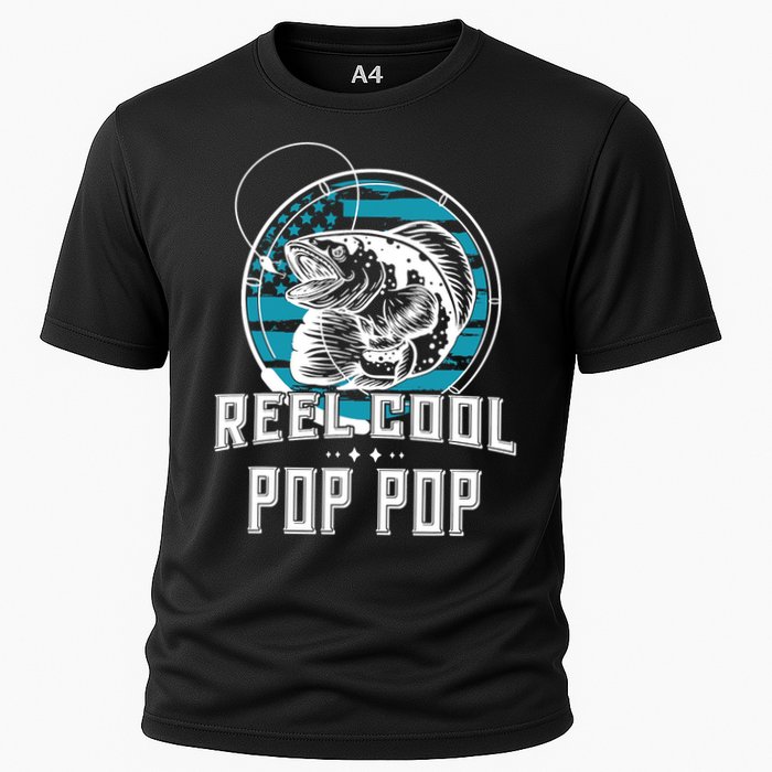 Fathers Day Tee Reel Cool Pop Pop Fishing Cooling Performance Crew T-Shirt