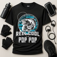 Fathers Day Tee Reel Cool Pop Pop Fishing Cooling Performance Crew T-Shirt