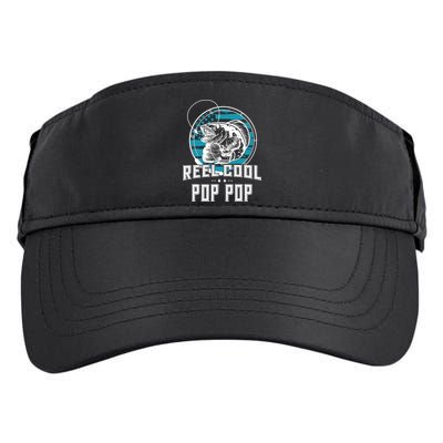 Fathers Day Tee Reel Cool Pop Pop Fishing Adult Drive Performance Visor