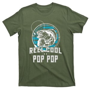 Fathers Day Tee Reel Cool Pop Pop Fishing T-Shirt