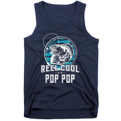 Fathers Day Tee Reel Cool Pop Pop Fishing Tank Top