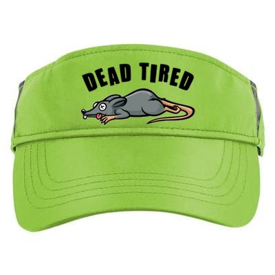 Funny Dead Tired Dead Rat Mouse Adult Drive Performance Visor