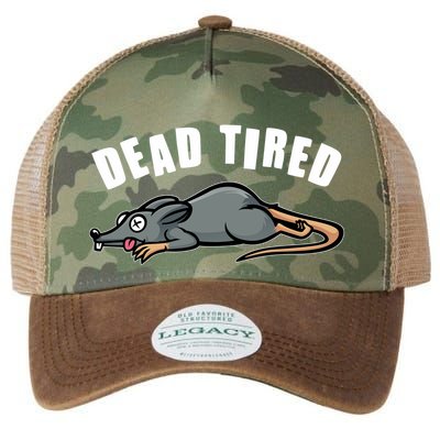 Funny Dead Tired Dead Rat Mouse Legacy Tie Dye Trucker Hat