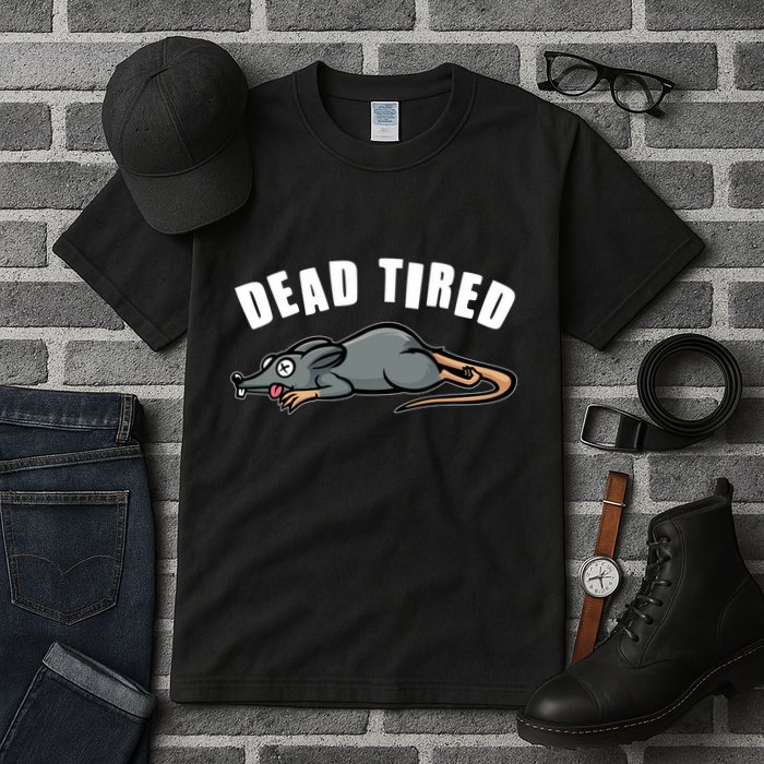 Funny Dead Tired Dead Rat Mouse Tall T-Shirt