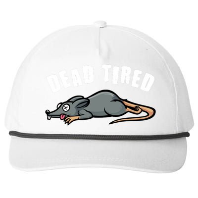 Funny Dead Tired Dead Rat Mouse Snapback Five-Panel Rope Hat