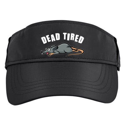 Funny Dead Tired Dead Rat Mouse Adult Drive Performance Visor