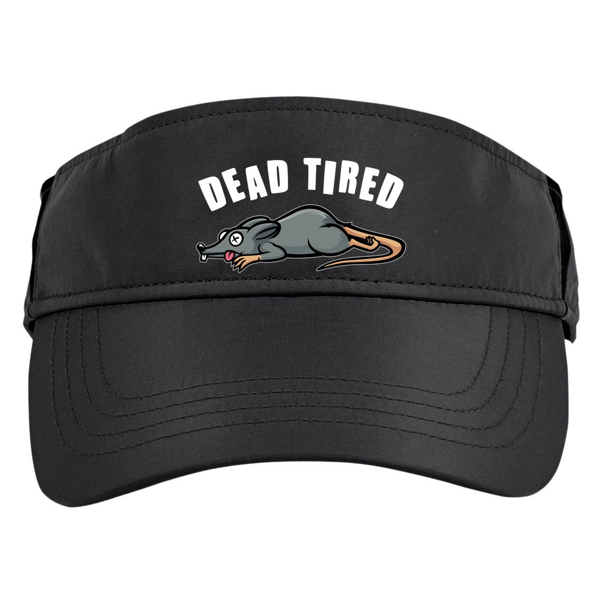 Funny Dead Tired Dead Rat Mouse Adult Drive Performance Visor