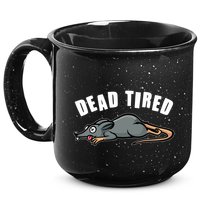 Funny Dead Tired Dead Rat Mouse 15oz Campfire Ceramic Mug