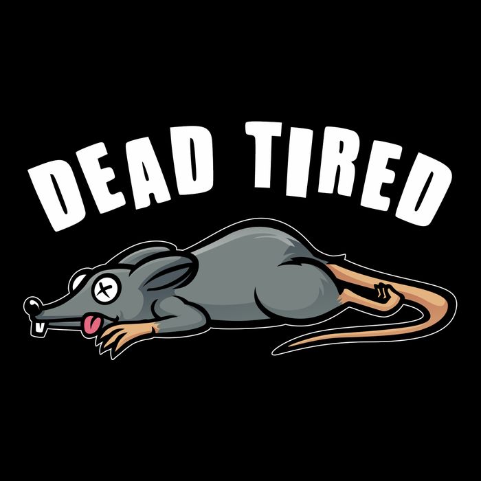 Funny Dead Tired Dead Rat Mouse Toddler Sweatshirt