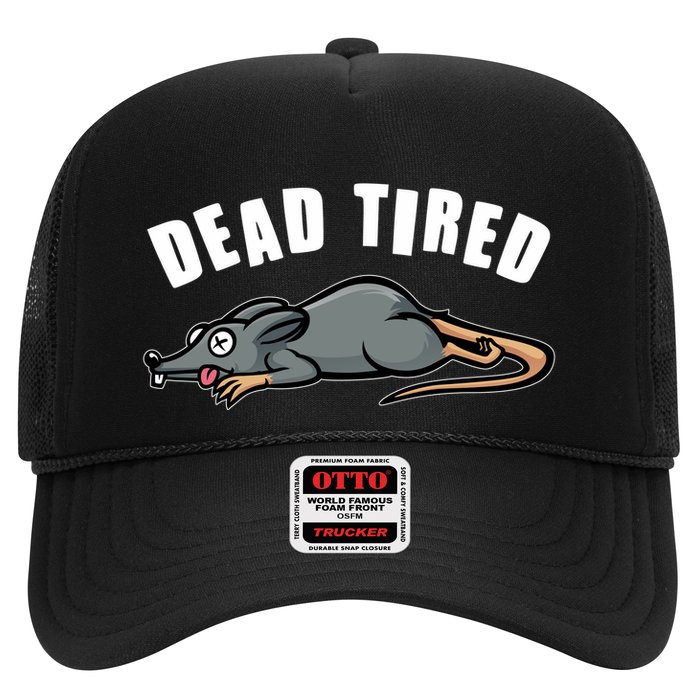 Funny Dead Tired Dead Rat Mouse Trucker Hat